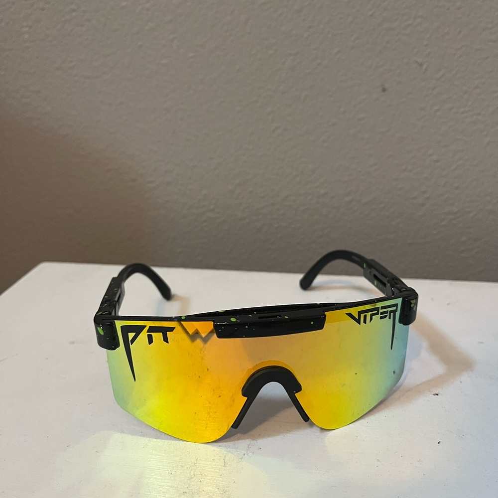 Pit Viper Sunglasses with Vibrant Yellow-Orange Lenses